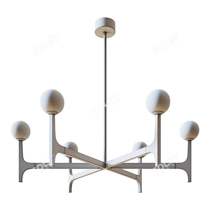 Elegant South Hill Home Chandelier 3D model image 4