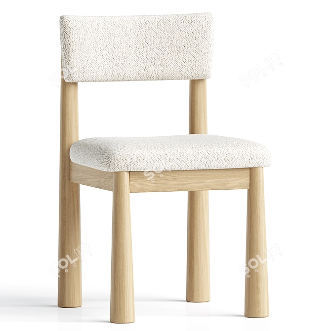 Sleek Modern Dining Chair 3D model image 1