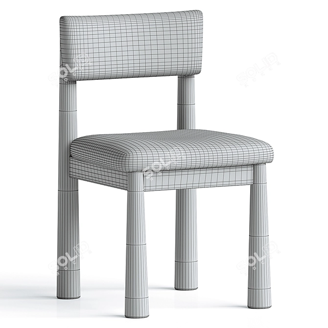 Sleek Modern Dining Chair 3D model image 3