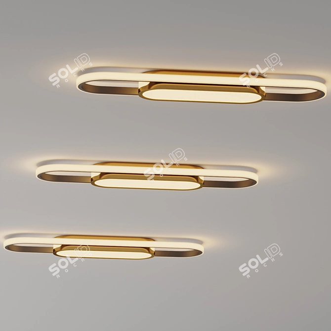 Modern Minimalist LED Ceiling Light 3D model image 3