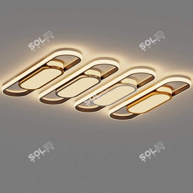 Modern Minimalist LED Ceiling Light 3D model image 4