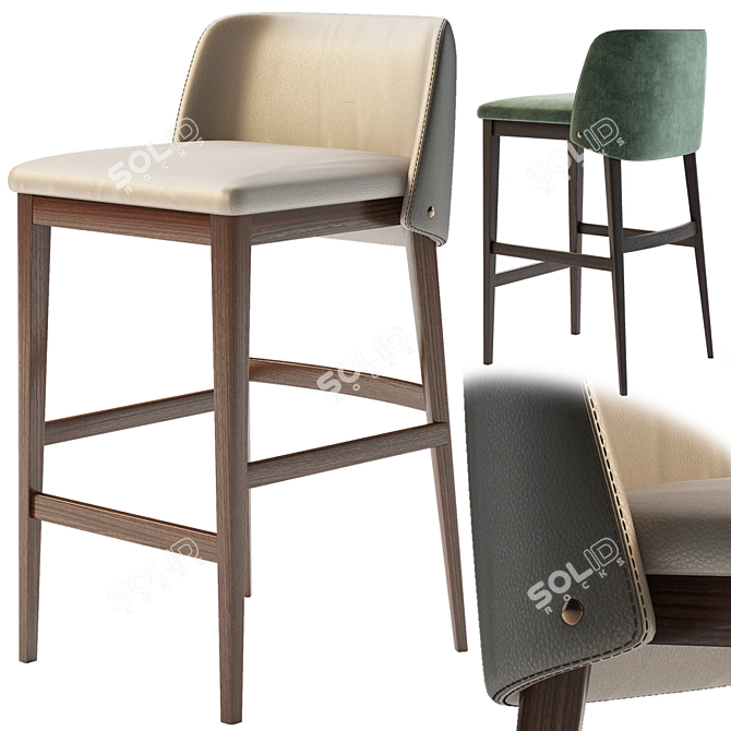 Modern DOMKAPA LOUISE Bar Stool 3D model image 1