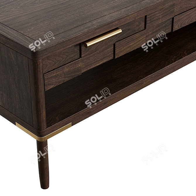 Textures Coffee Table with Drawers 3D model image 4