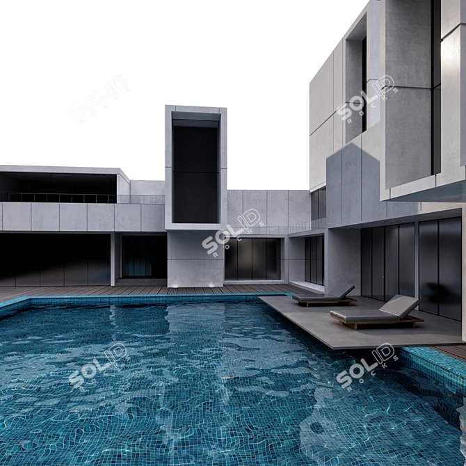  Modern House No15 3D Model 3D model image 3