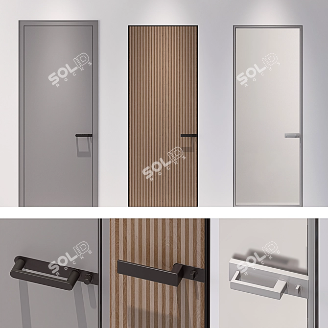 Sleek Rimadesio Door Set 3D model image 1