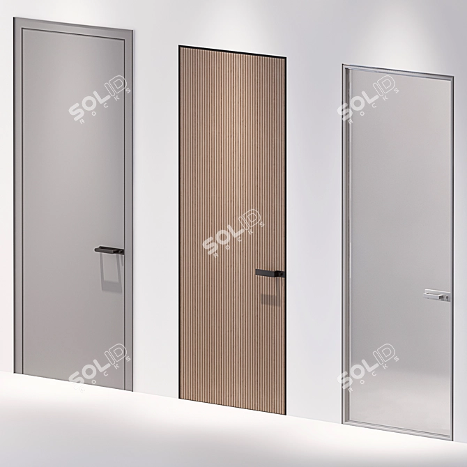 Sleek Rimadesio Door Set 3D model image 2