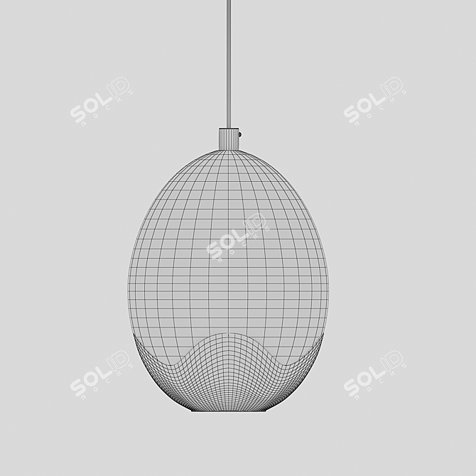 Glass Droplet Pendant Light 3D model image 3