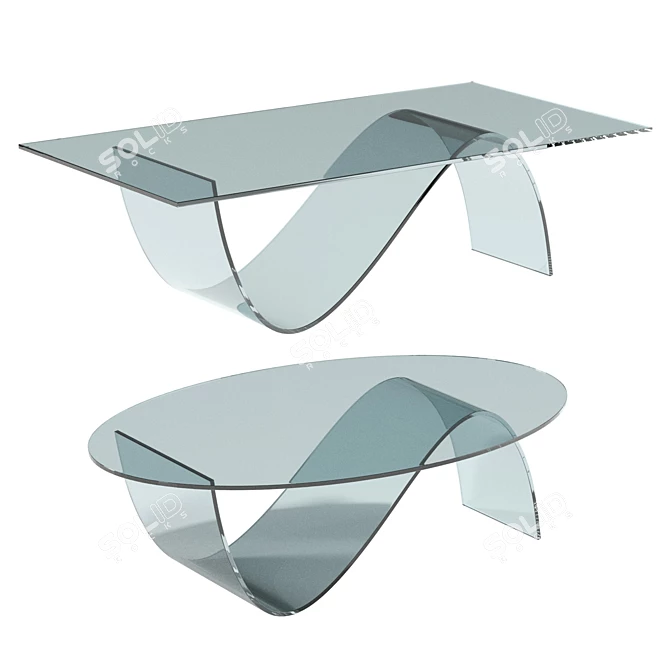 Modern Alissa Coffee Table 3D model image 1