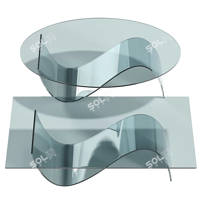 Modern Alissa Coffee Table 3D model image 2