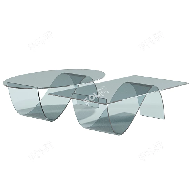 Modern Alissa Coffee Table 3D model image 4