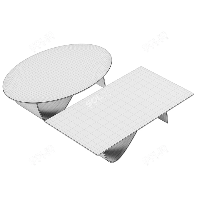 Modern Alissa Coffee Table 3D model image 6