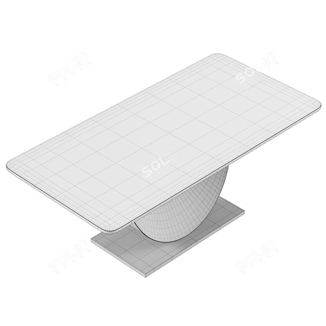 White Marble Dining Table 30 3D model image 6