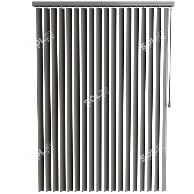 Customizable Vertical Blinds Kit 3D model image 2