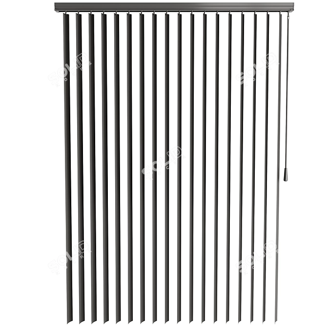 Customizable Vertical Blinds Kit 3D model image 3
