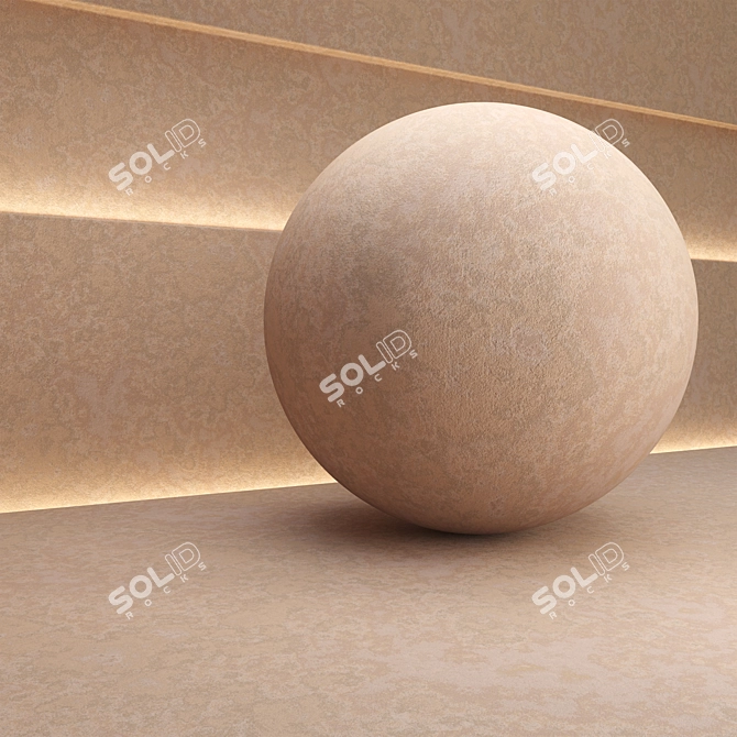 Seamless High-Res Plaster Material 3D model image 1