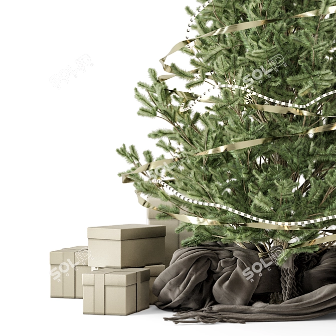  Festive Christmas Tree Set 1246 3D model image 4