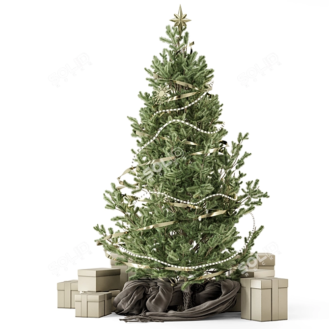  Festive Christmas Tree Set 1246 3D model image 6