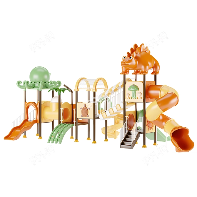 Nature Series Outdoor Playground Kit 3D model image 4