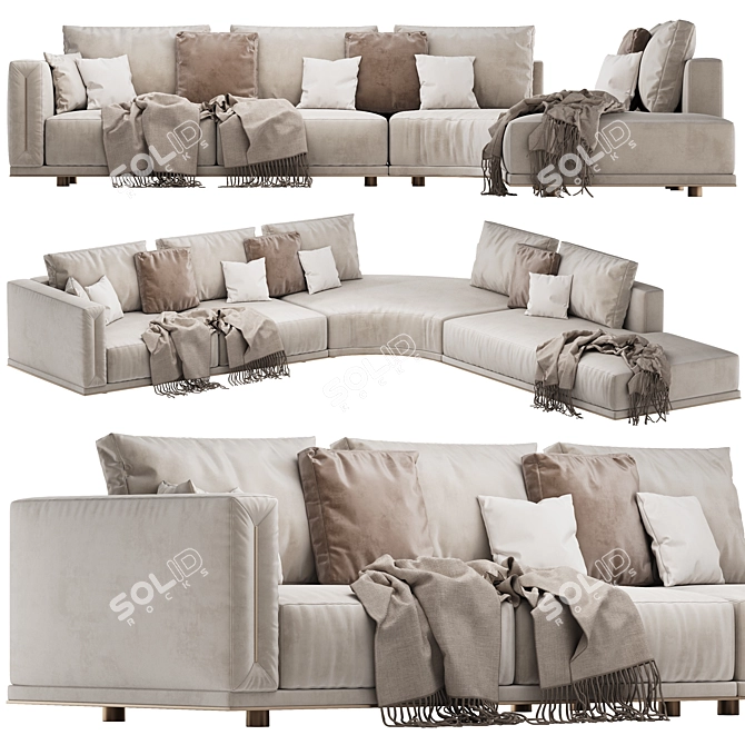 Atar Longhi Corner 2 Sofa 3D model image 1