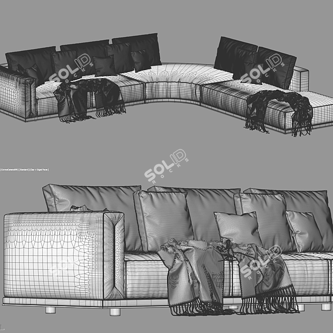 Atar Longhi Corner 2 Sofa 3D model image 5