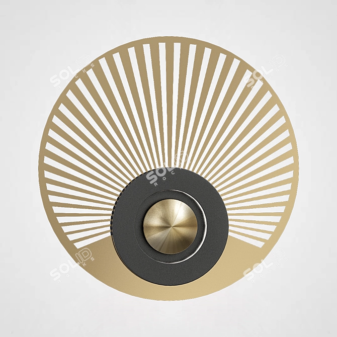 Vintage Wall Lamp PLANCHET01 3D model image 2