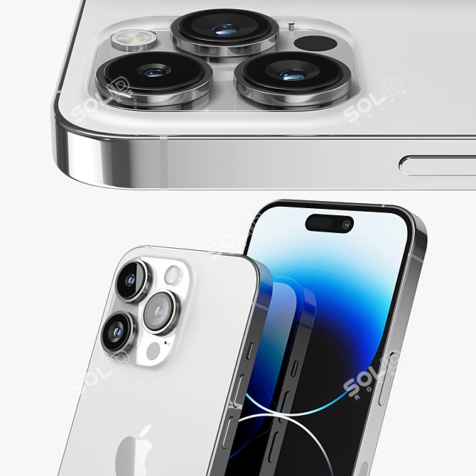 Pro Render Model iPhone 14 3D model image 6