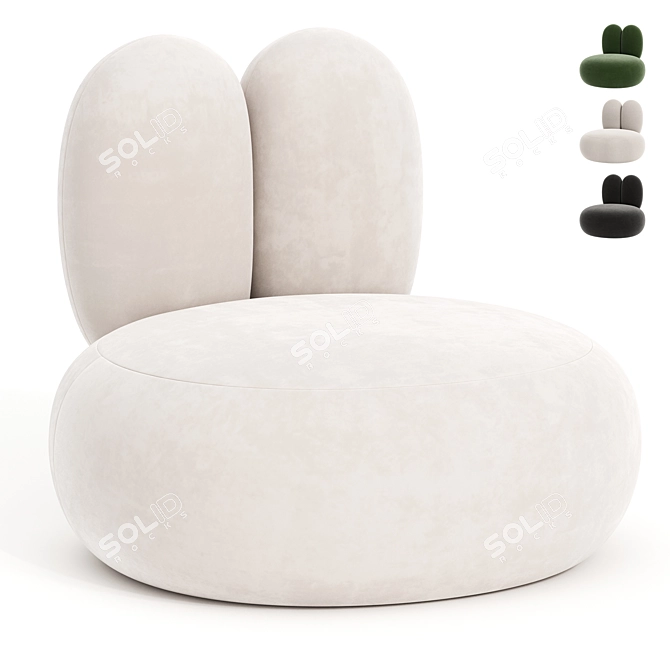 Modern Rabbit Armchair 3D Model 3D model image 1