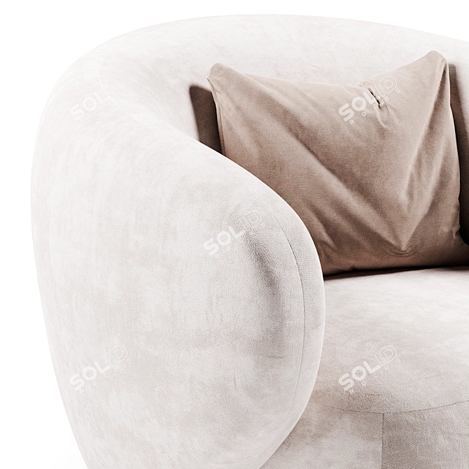 Sleek Swell Armchair Design 3D model image 3