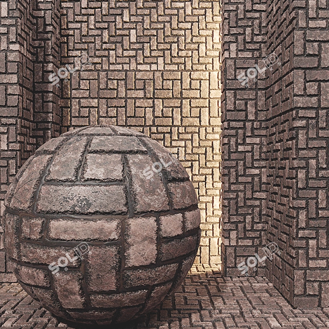 Seamless Brick Collection 4K PBR 3D model image 1