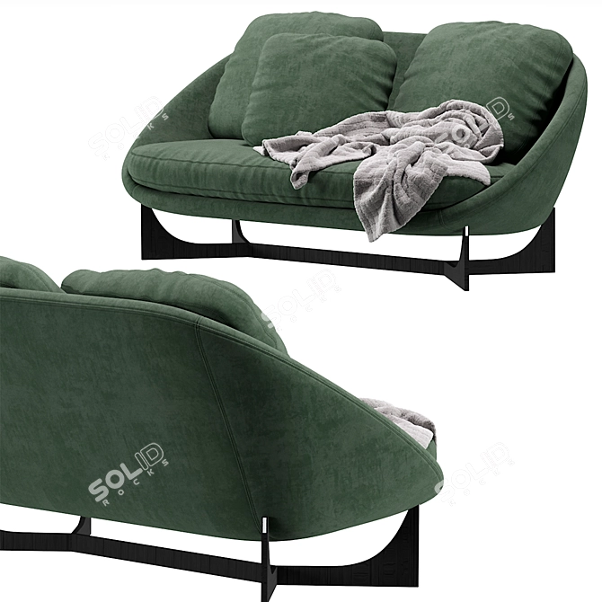 Elegant Minotti Lido Sofa 3D model image 6