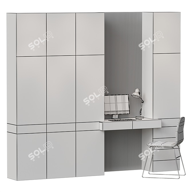 Modern Workspace Essentials Set 3D model image 3