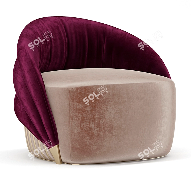 Title: Pantsifici Low-Back Armchair Design 3D model image 1