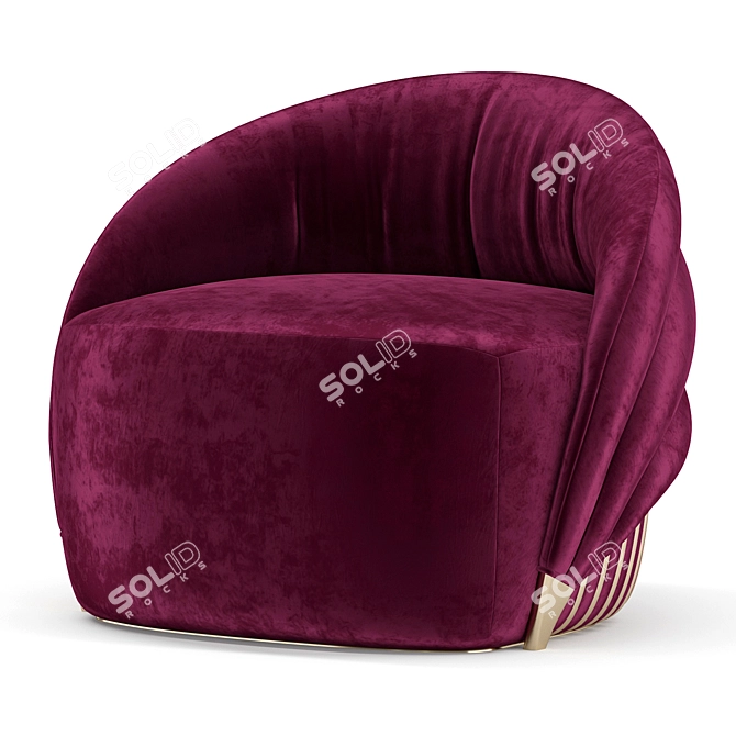 Title: Pantsifici Low-Back Armchair Design 3D model image 2