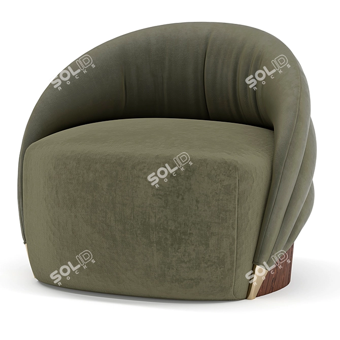 Title: Pantsifici Low-Back Armchair Design 3D model image 3