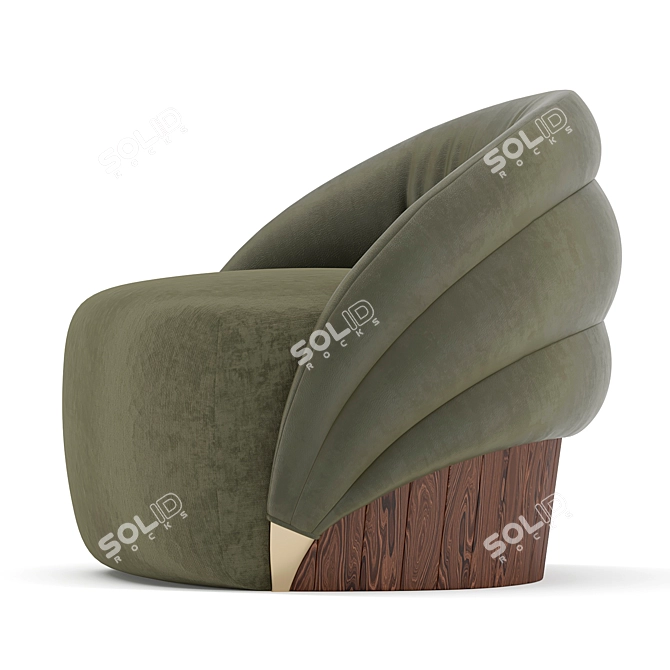 Title: Pantsifici Low-Back Armchair Design 3D model image 5