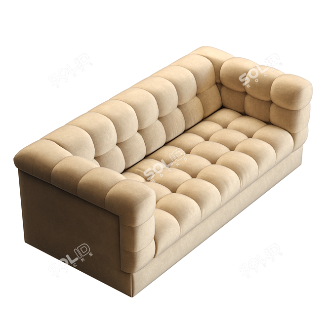 Luxury Chiltern Velvet 3D Sofa 3D model image 2