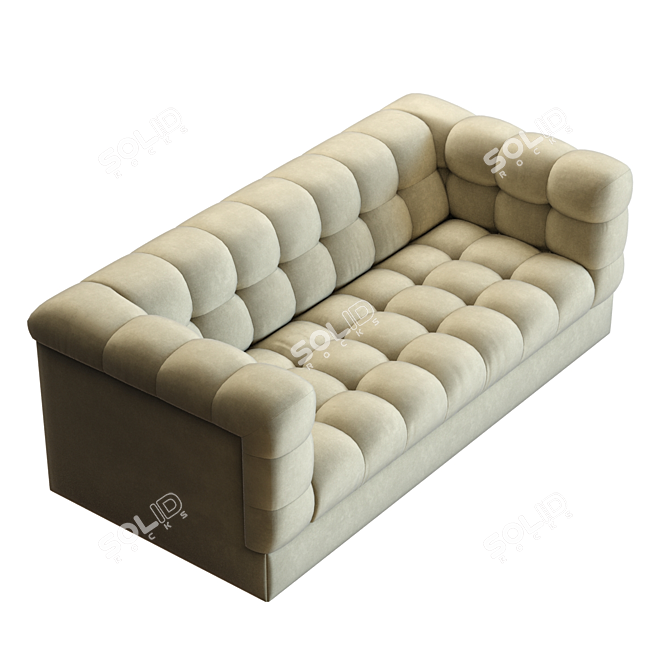 Luxury Chiltern Velvet 3D Sofa 3D model image 3