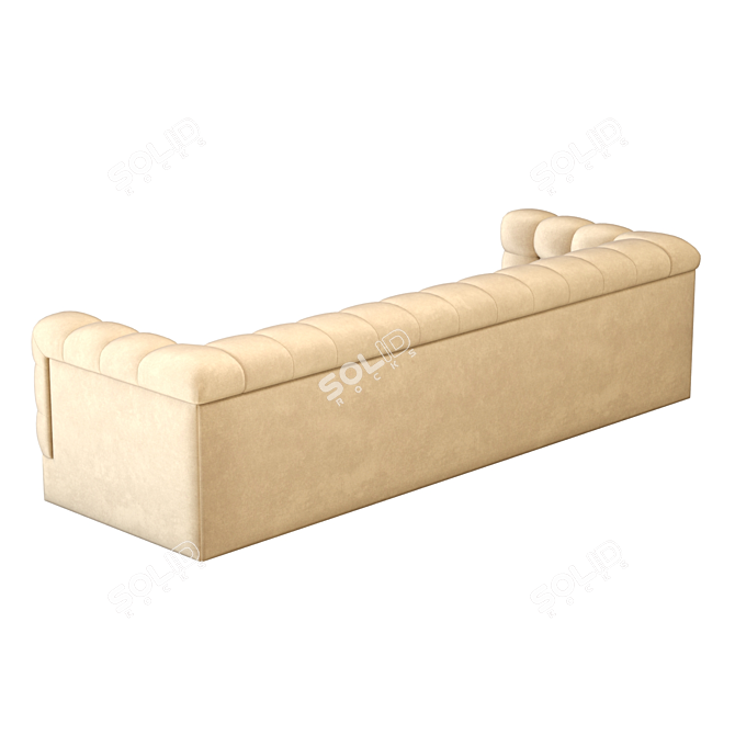 Lux Velvet Tufted 111" Sofa 3D model image 4