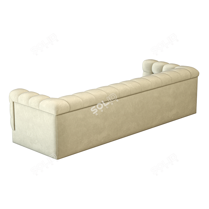 Lux Velvet Tufted 111" Sofa 3D model image 5