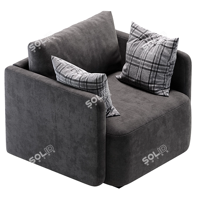 Modern Enfield Armchair Design 3D model image 4