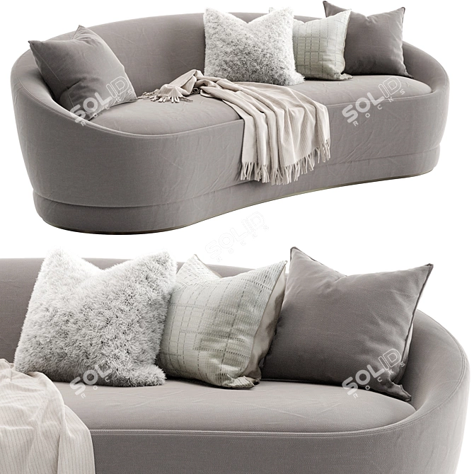 Elegant Luna Sofa, 2014 Version 3D model image 1