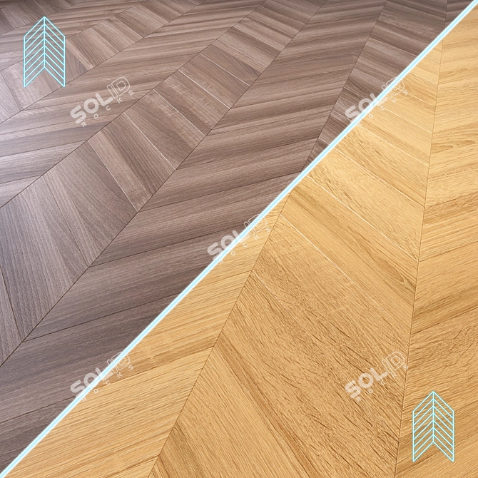 High-Quality Modular Wood Flooring 3D model image 1