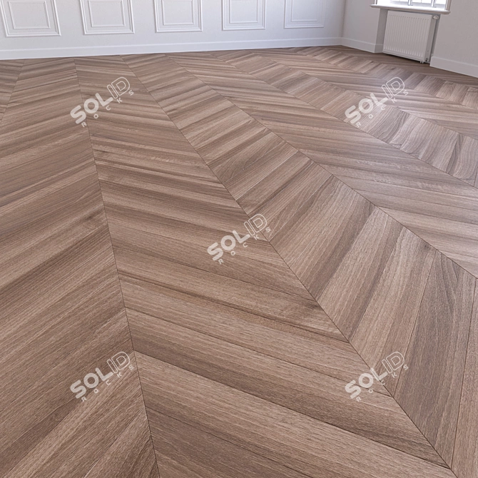 High-Quality Modular Wood Flooring 3D model image 4