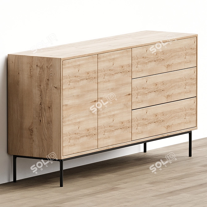 Sleek Whitebird Sideboard Design 3D model image 2