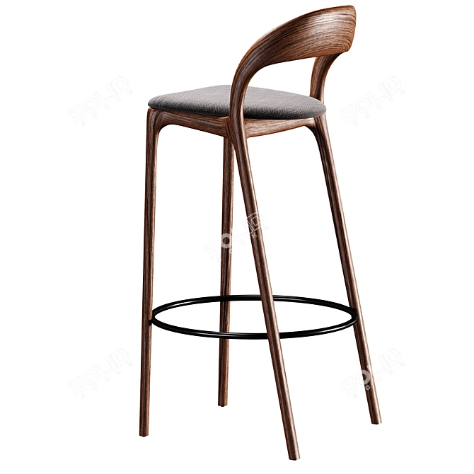 Artisan Neva Light Wood Bar Stool 3D model image 2