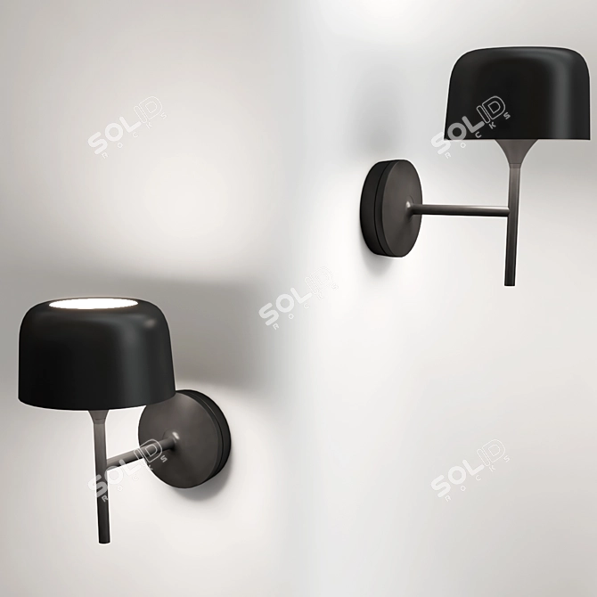 Sleek Bol Wall Lamp Unique 3D model image 2