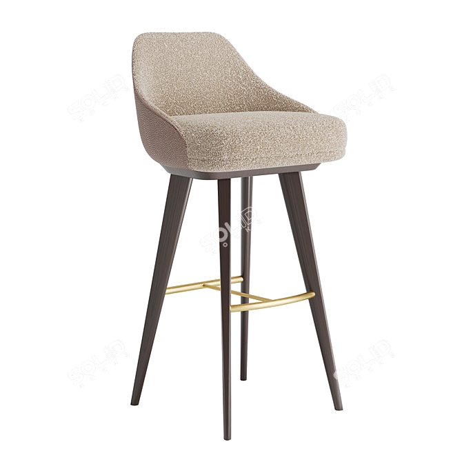 Modern Swivel Bar Stool - Poly 24028 3D model image 1