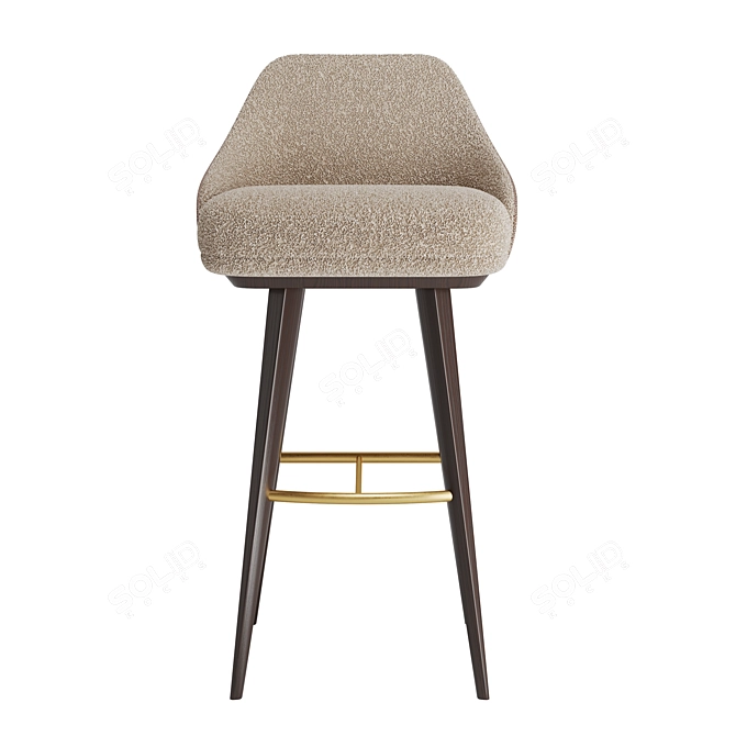 Modern Swivel Bar Stool - Poly 24028 3D model image 2