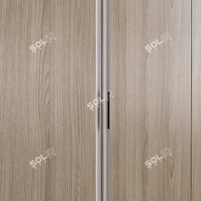 Modern LED-lit Wardrobe Organizer 3D model image 3