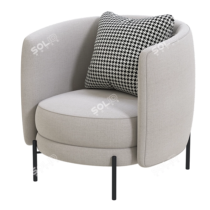 Flannel Armchair 3D Model Bundle 3D model image 3